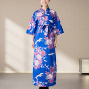 Japanese Kimono Robe (Cherry Blossoms & Crane)
