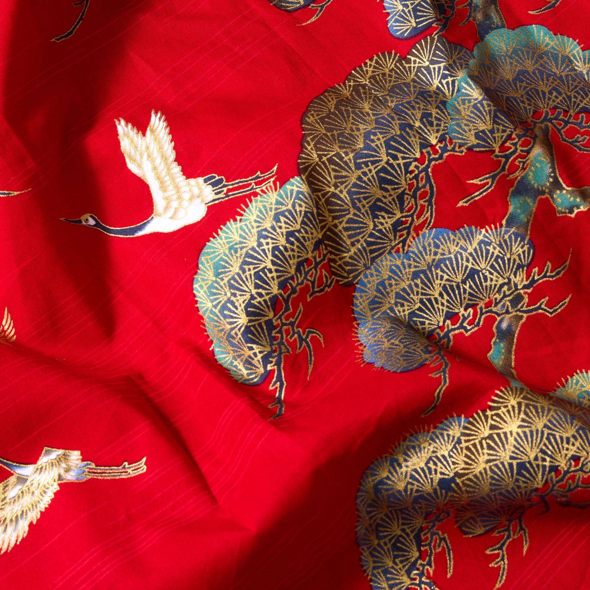 Japanese Kimono Robe (Pine & Cranes)