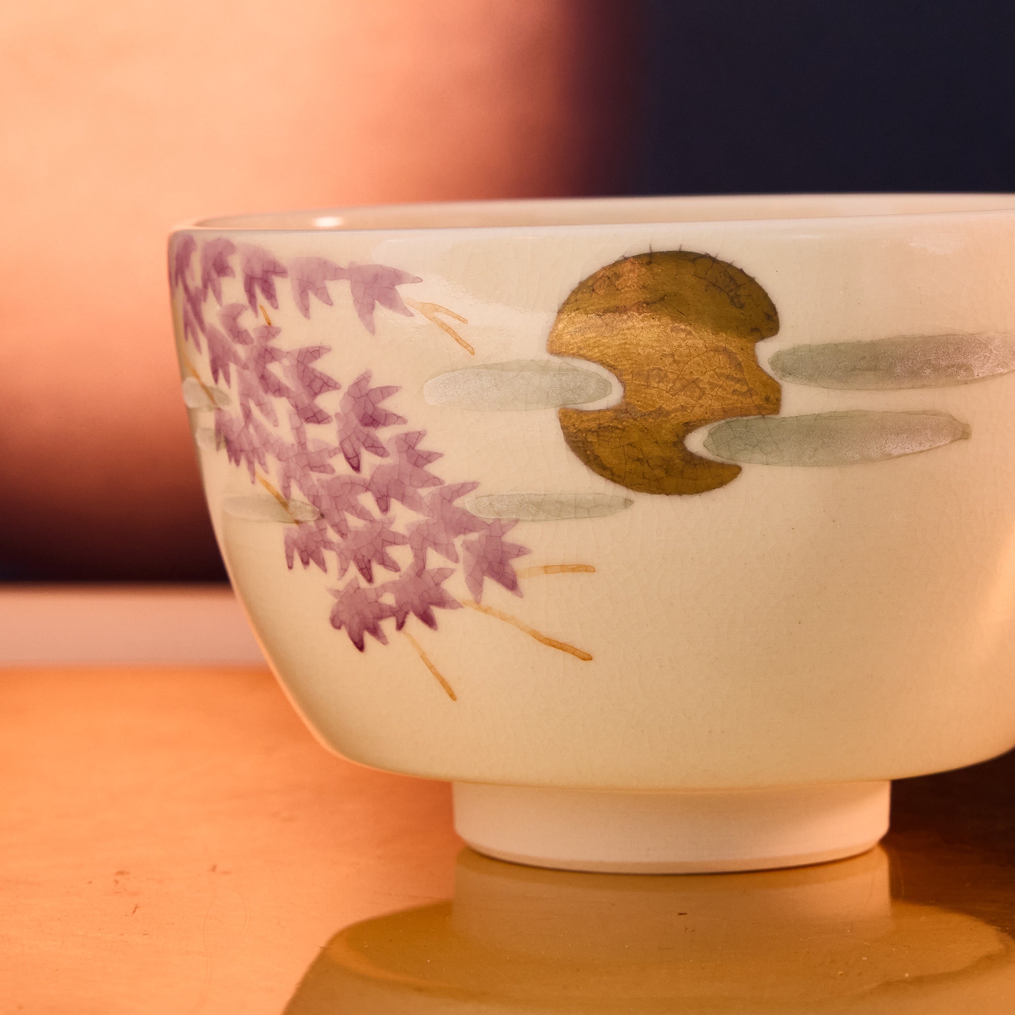 Spring Flowers & Autumn Moon Matcha Bowl