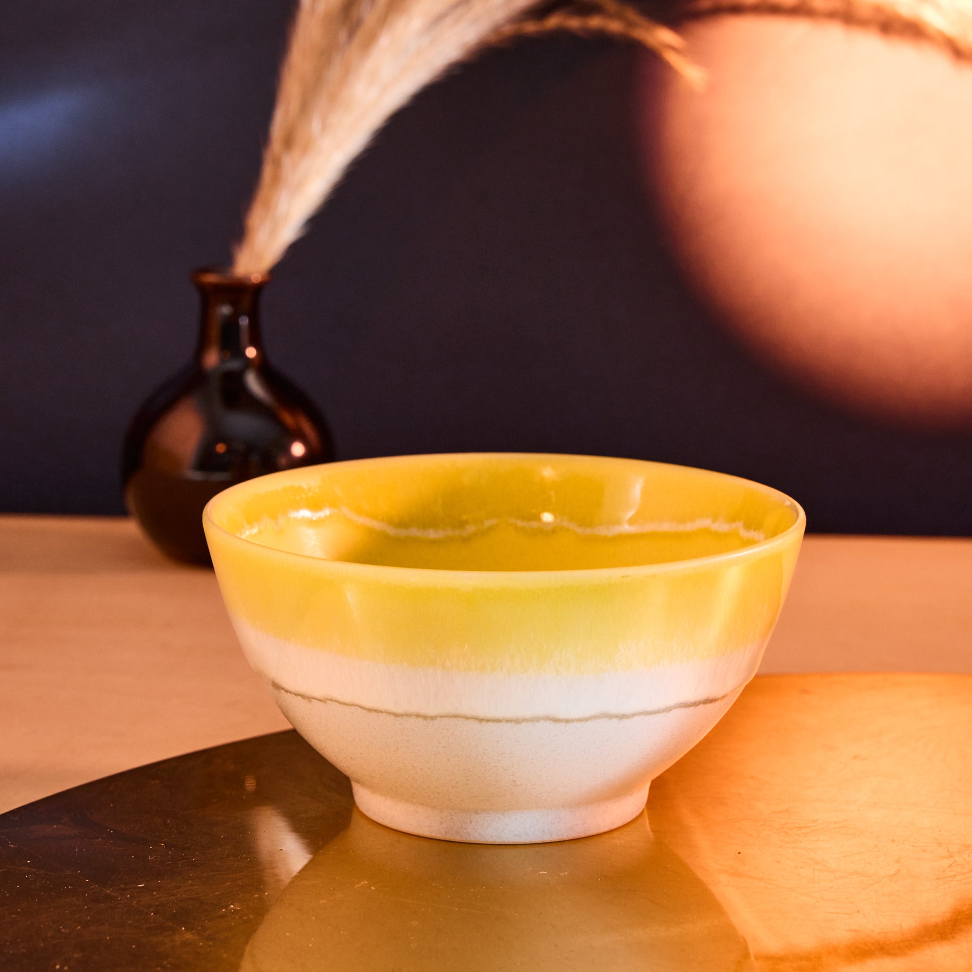 Yellow Mino Ware Matcha Bowl