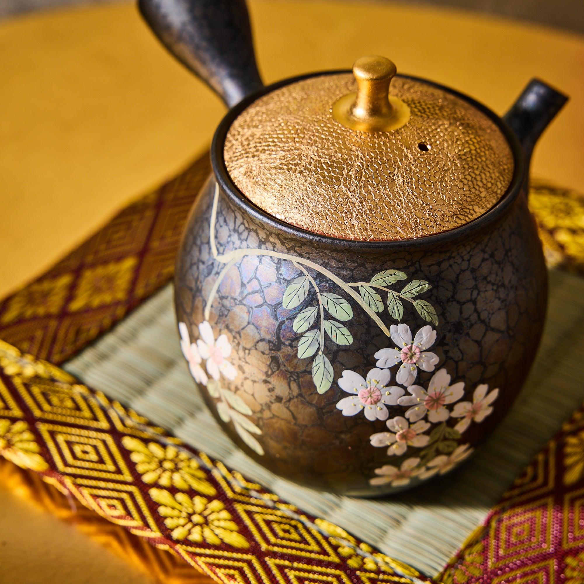 Shoryu Tokoname Ware Sakura Teapot