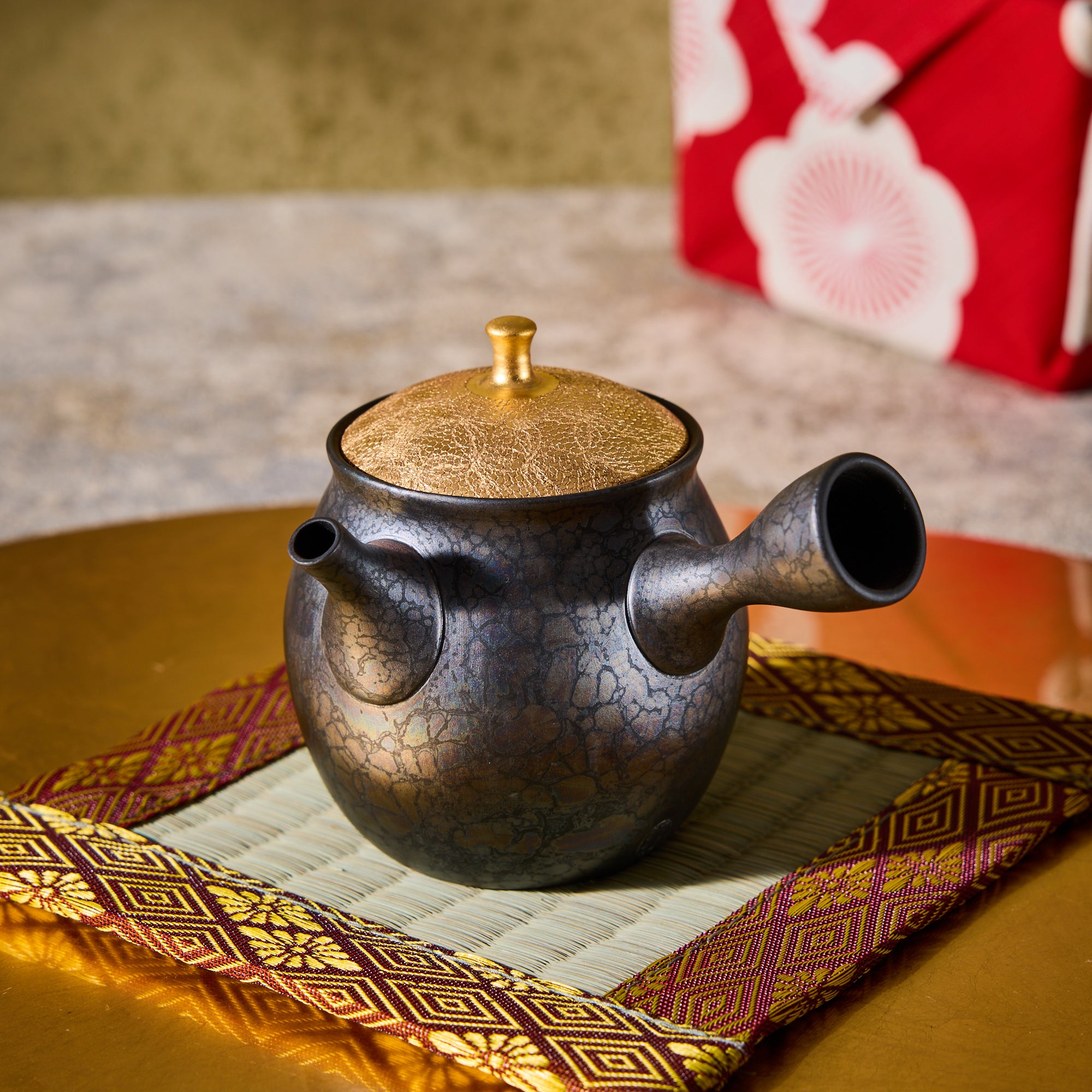 Shoryu Tokoname Ware Sakura Teapot