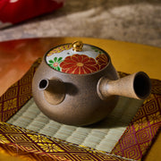 Chrysanthemum Tokoname Ware Teapot
