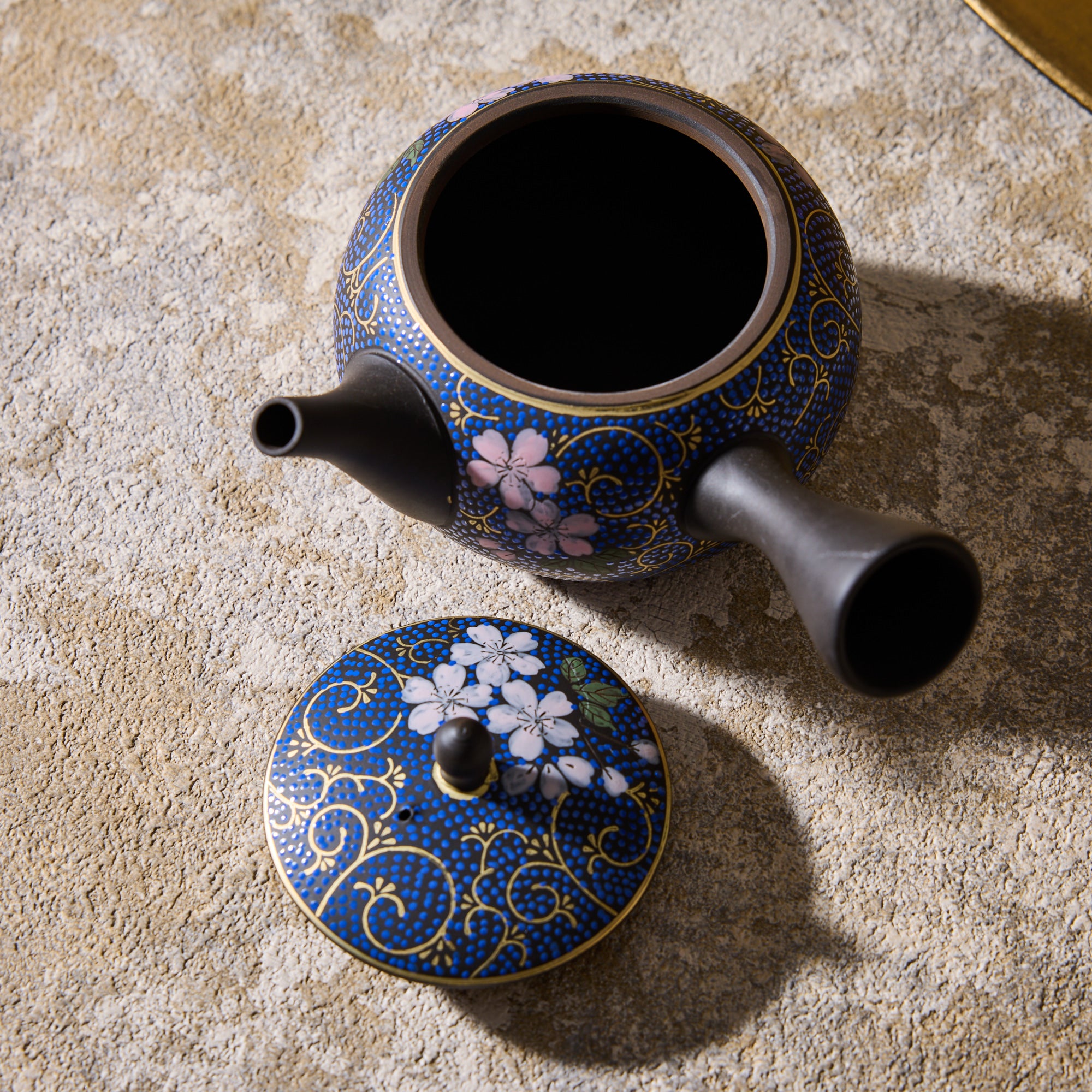 Blue Sakura Karakusa Tokoname Ware Teapot