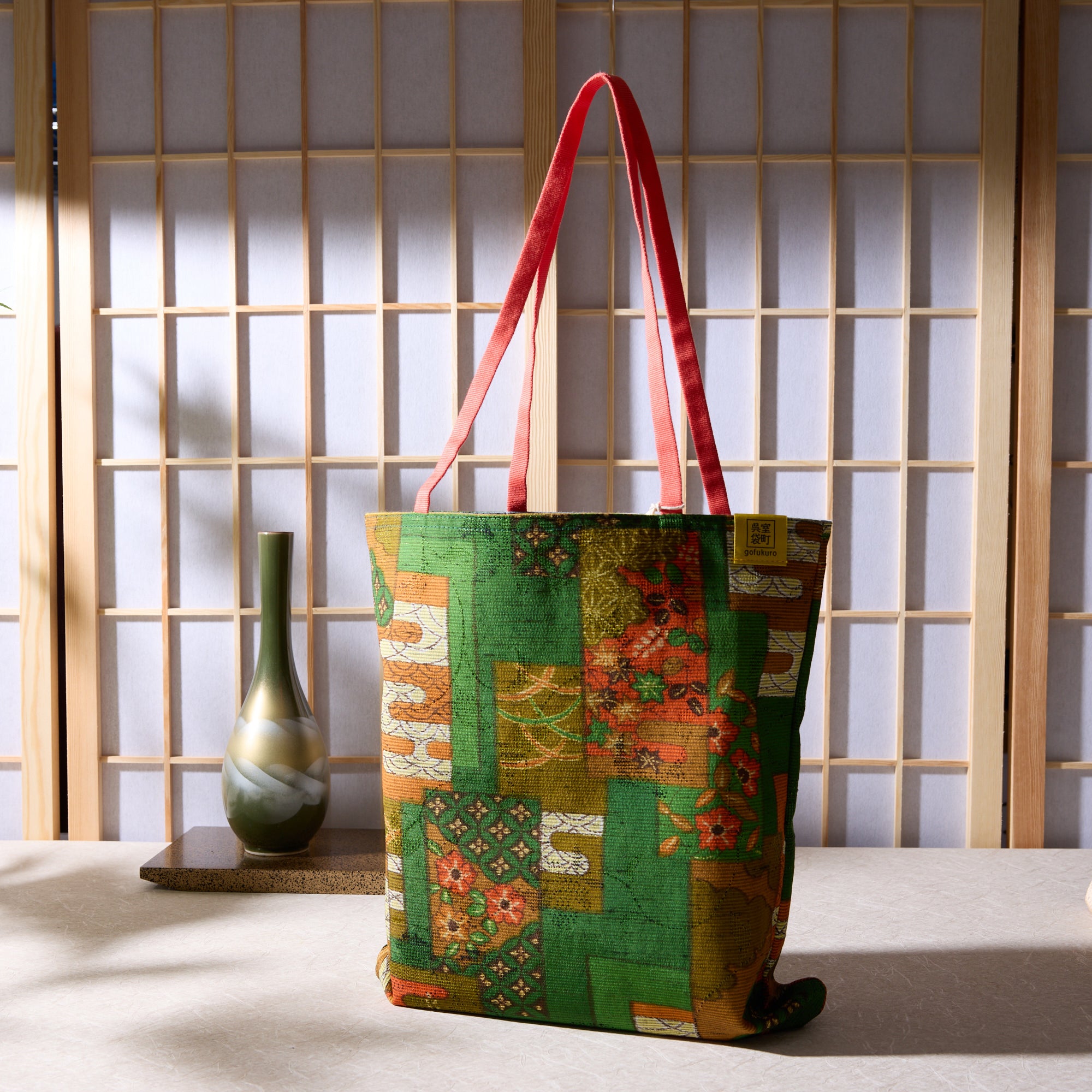 Upcycled Kimono Tote Bag