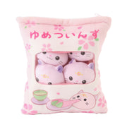 YumeTwins Original Magical Nyan Nyan Sakura Mochi Plushie Snack Bag