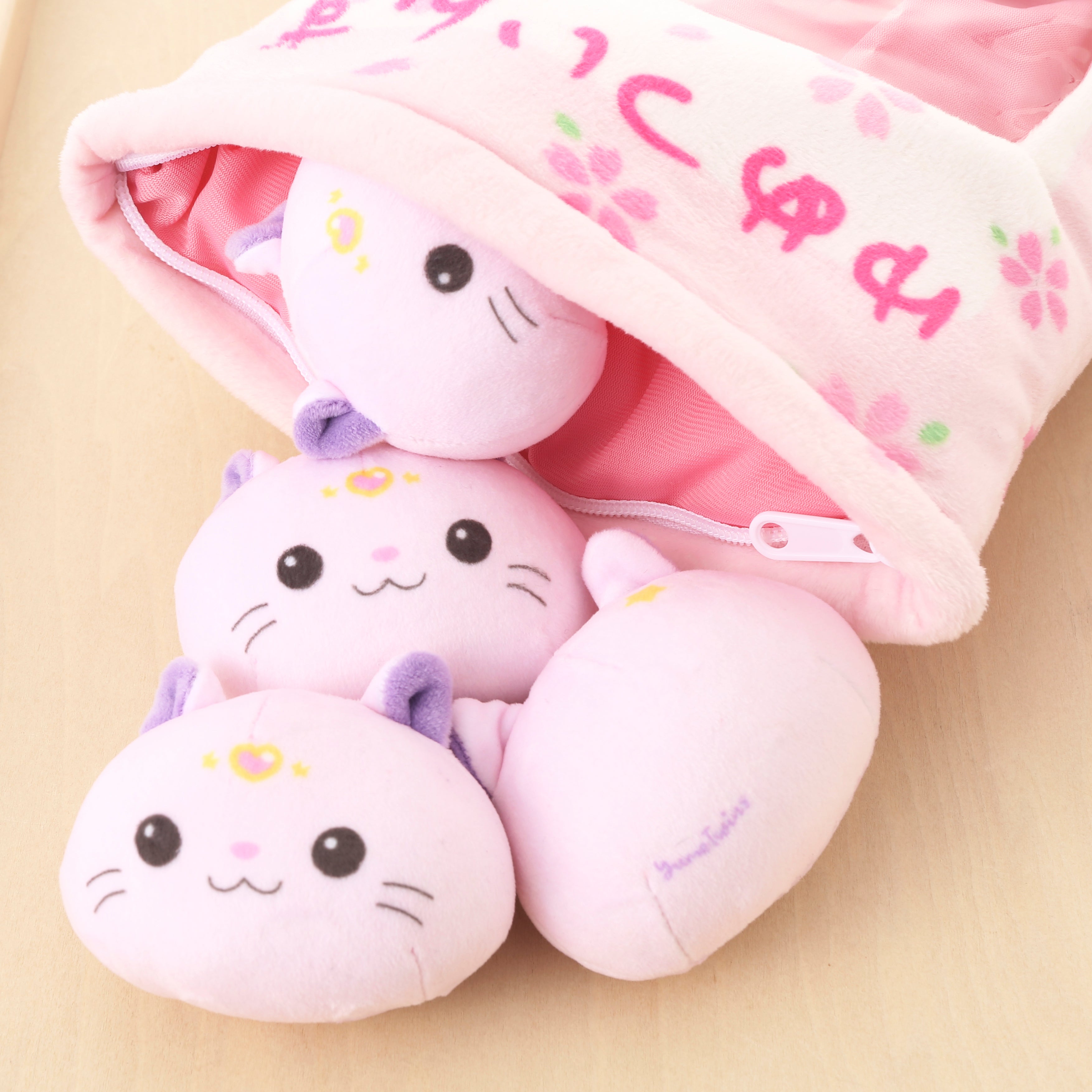 YumeTwins Original Magical Nyan Nyan Sakura Mochi Plushie Snack Bag