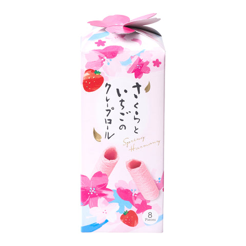 Sakura Strawberry Crepe Roll